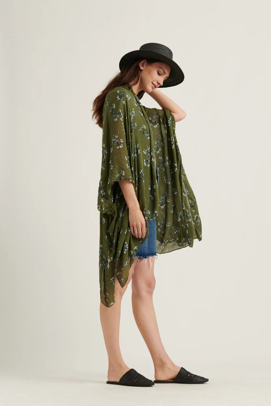 HOLLYHOCK FLORAL KIMONO, image 2
