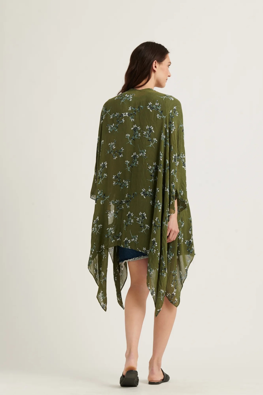 HOLLYHOCK FLORAL KIMONO, image 3