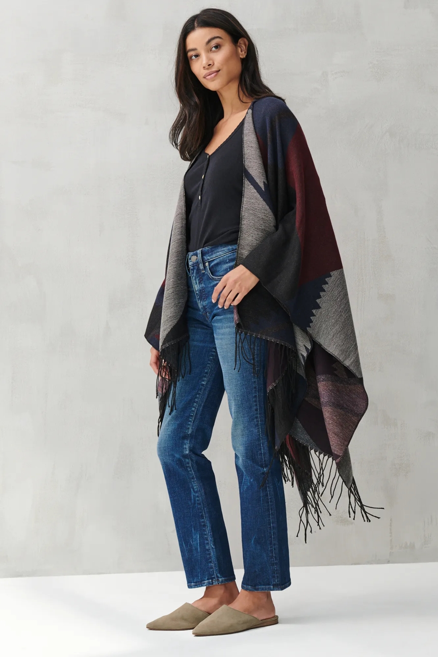 ABSTRACT PATCH PRINT HEAVY WEIGHT KIMONO, image 2