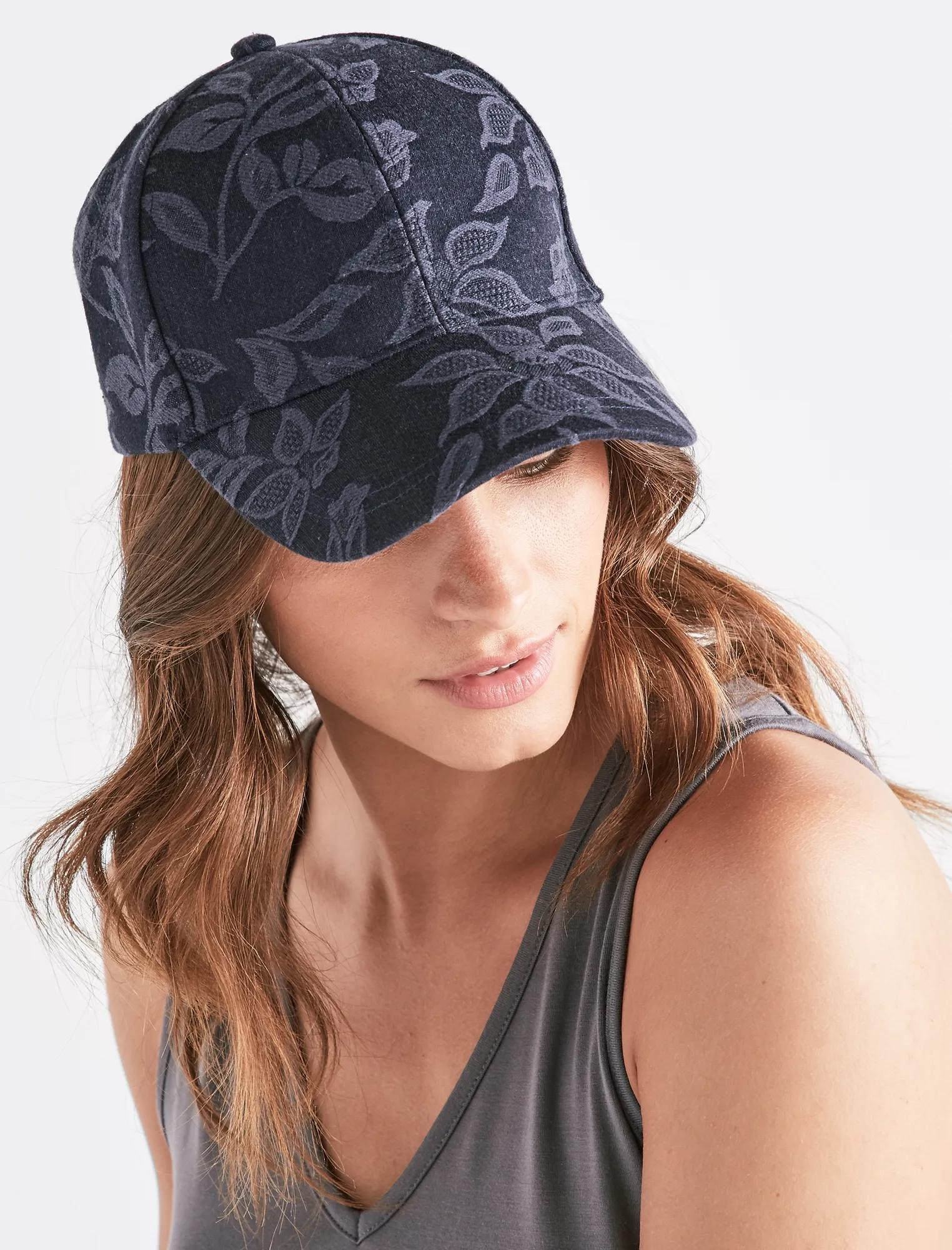 FLORAL EMBROIDERED BASEBALL HAT, image 2