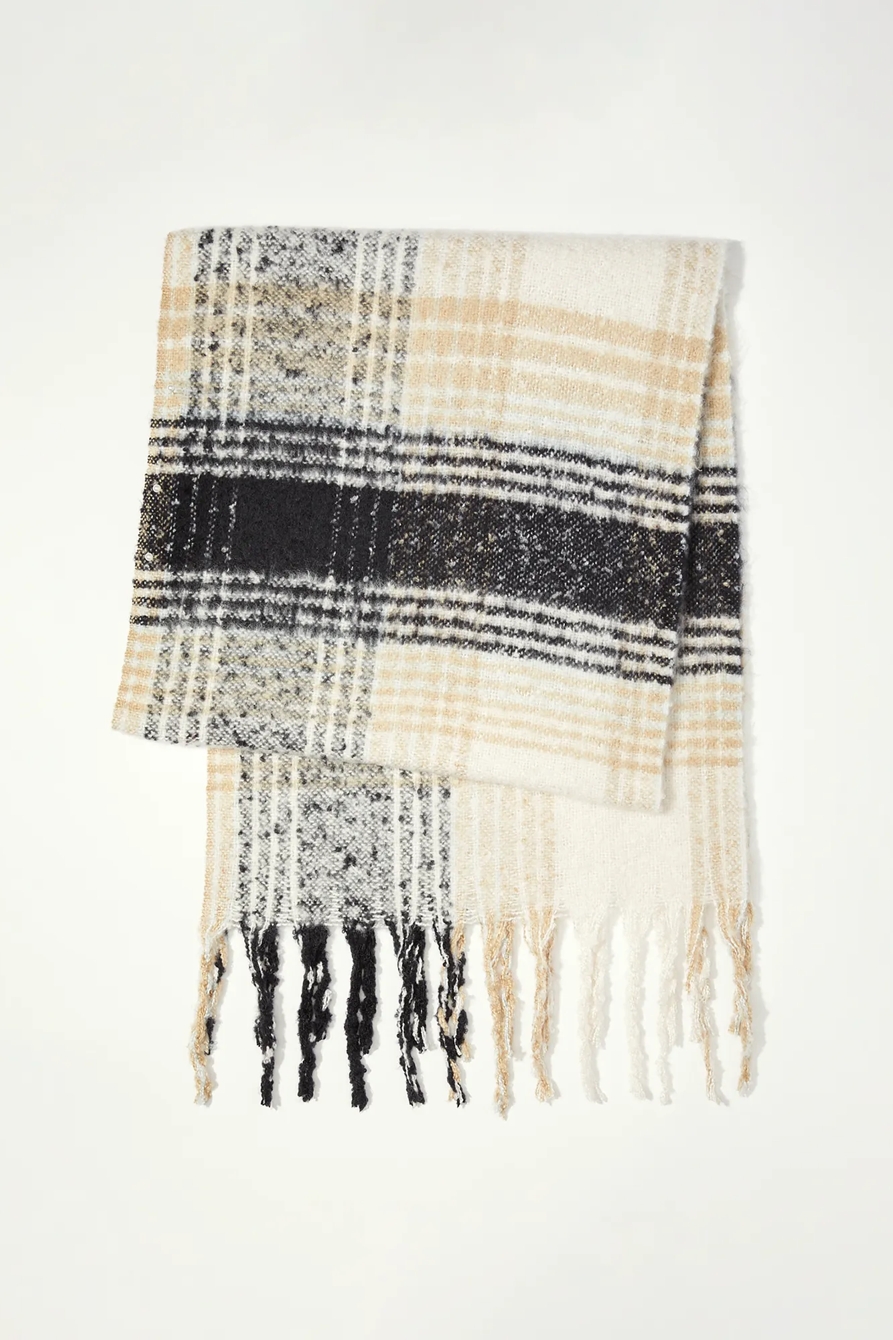 PLAID BRUSHED BLANKET SCARF, image 2