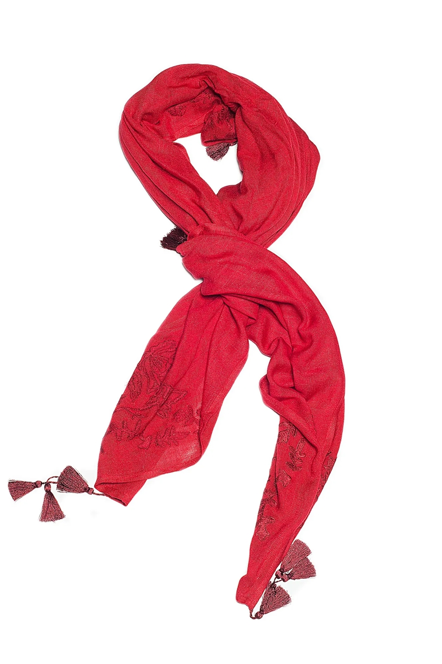 SOLID COLOR BLOCKED SCARF, image 1