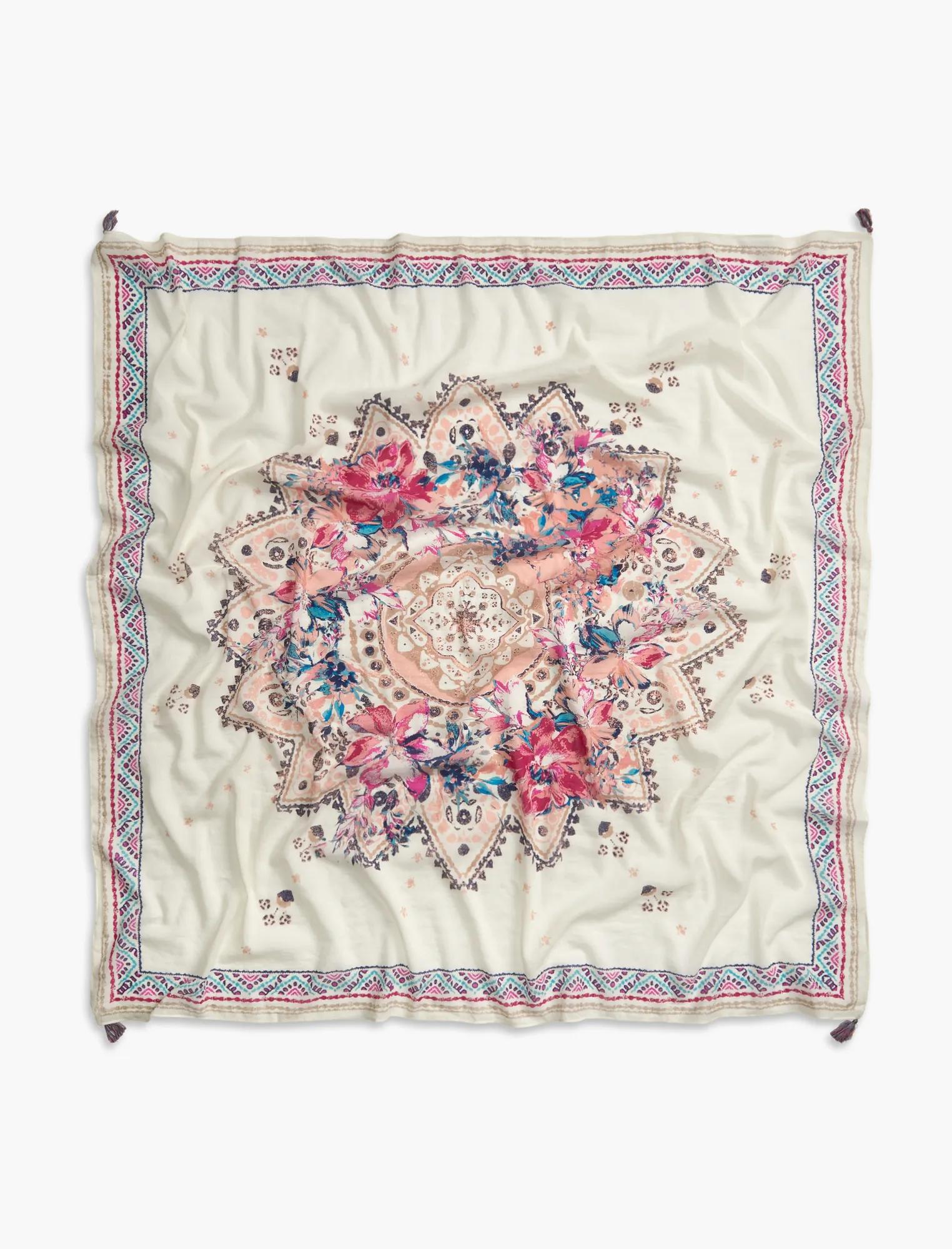 SQUARE FLORAL SCARF, image 2
