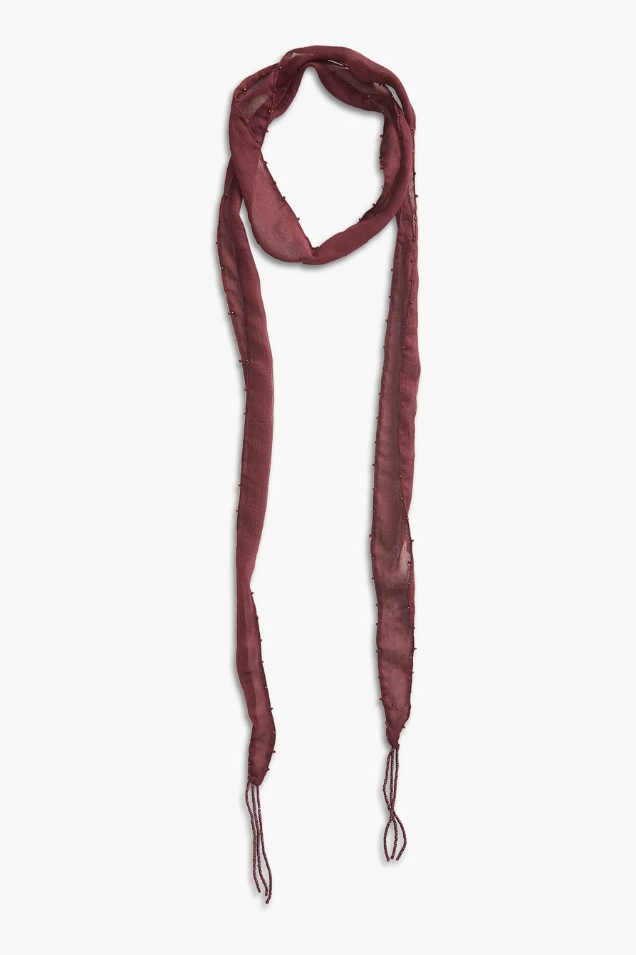 BEADED SKINNY SCARF, image 2