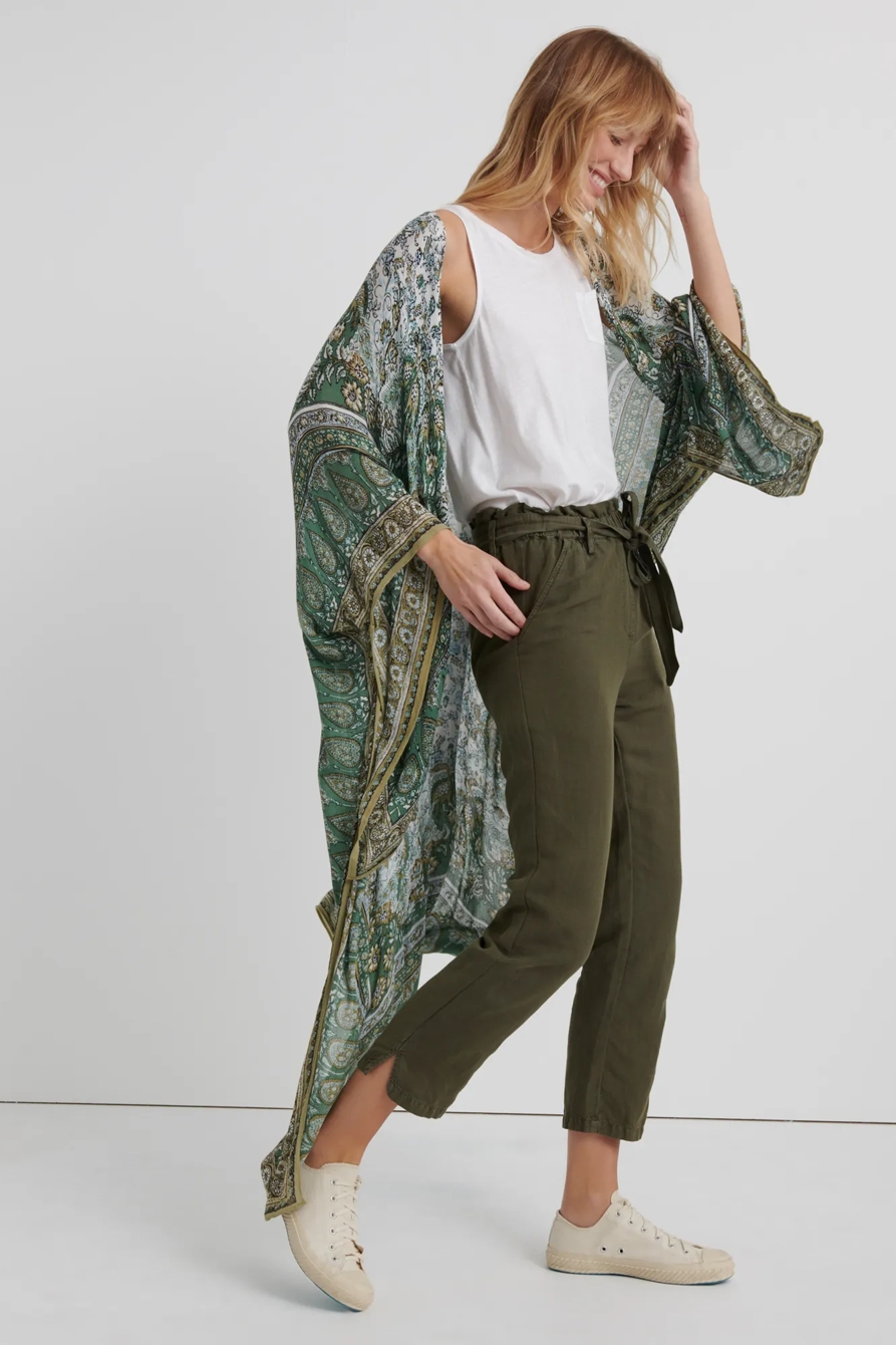 TEARDROP FLORAL DUSTER KIMONO, image 2