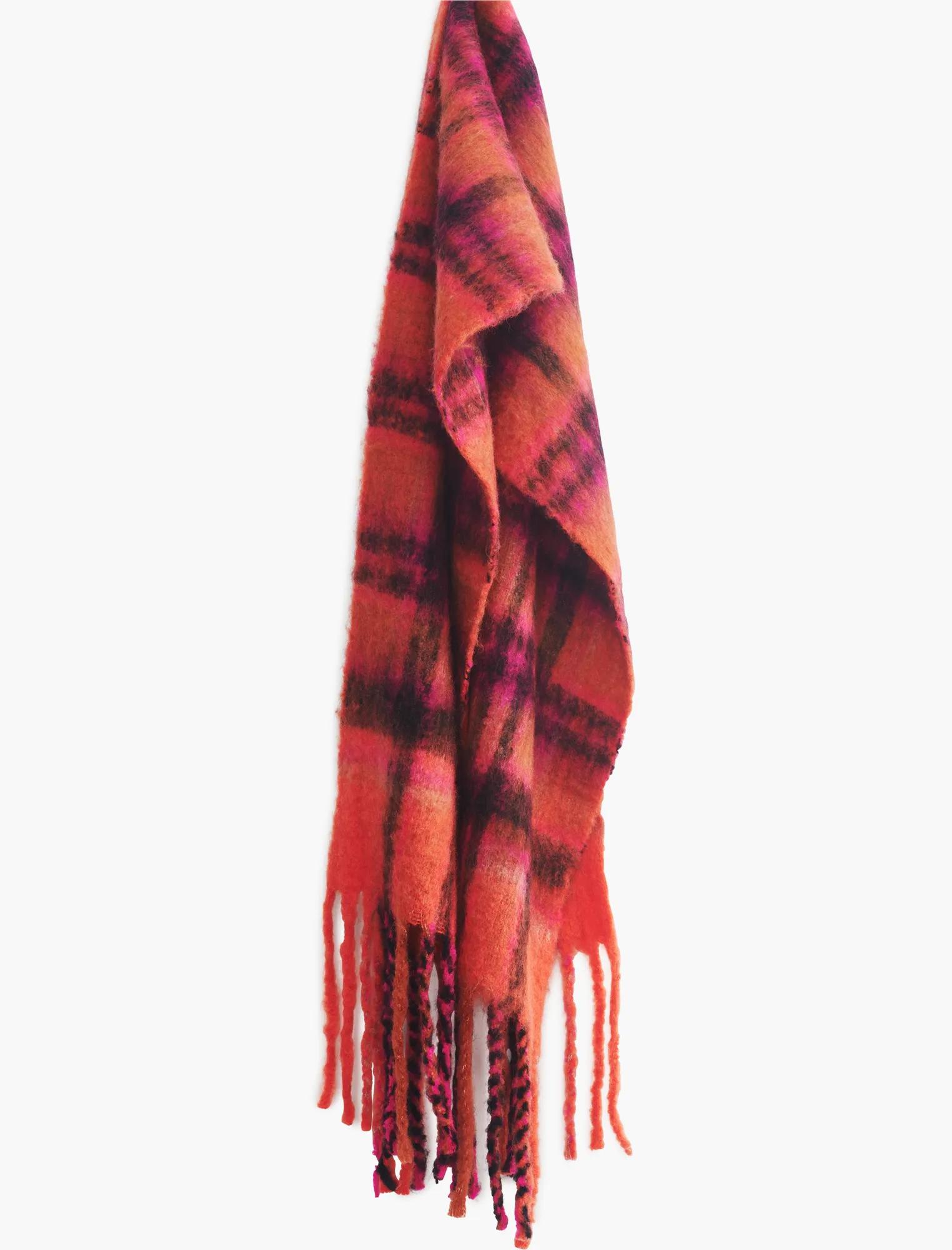 BRUSHED PLAID SCARF, image 2