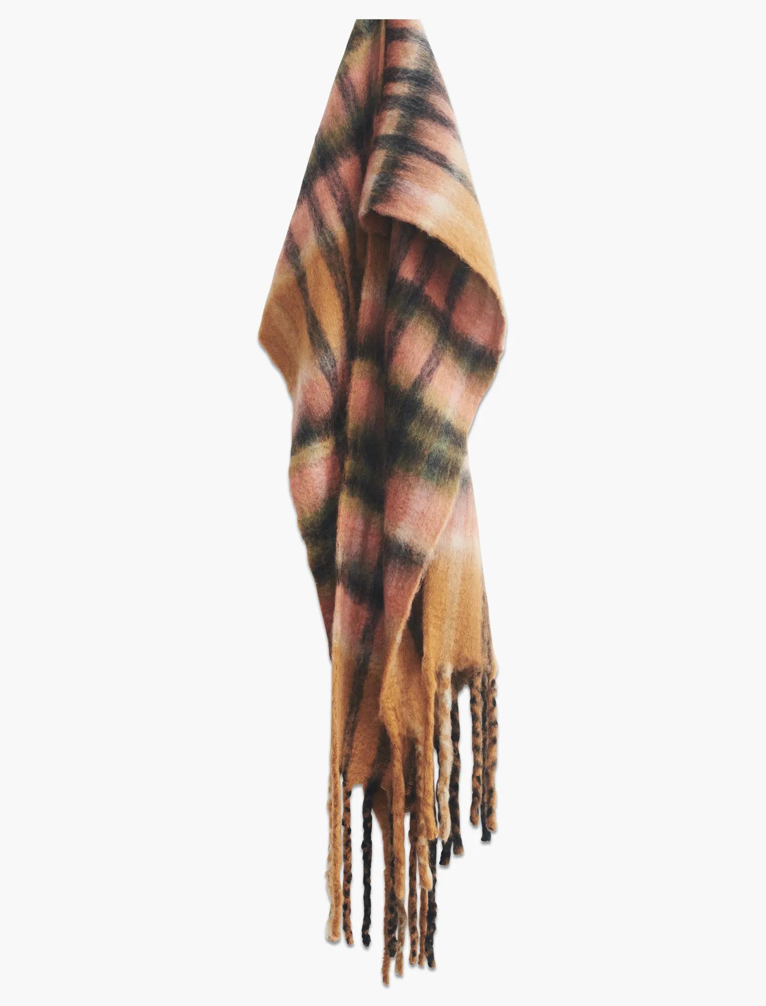 BRUSHED PLAID SCARF, image 2