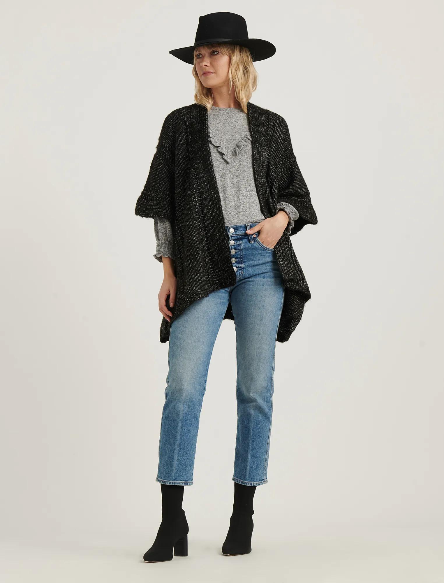 OPEN KNIT KIMONO, image 1