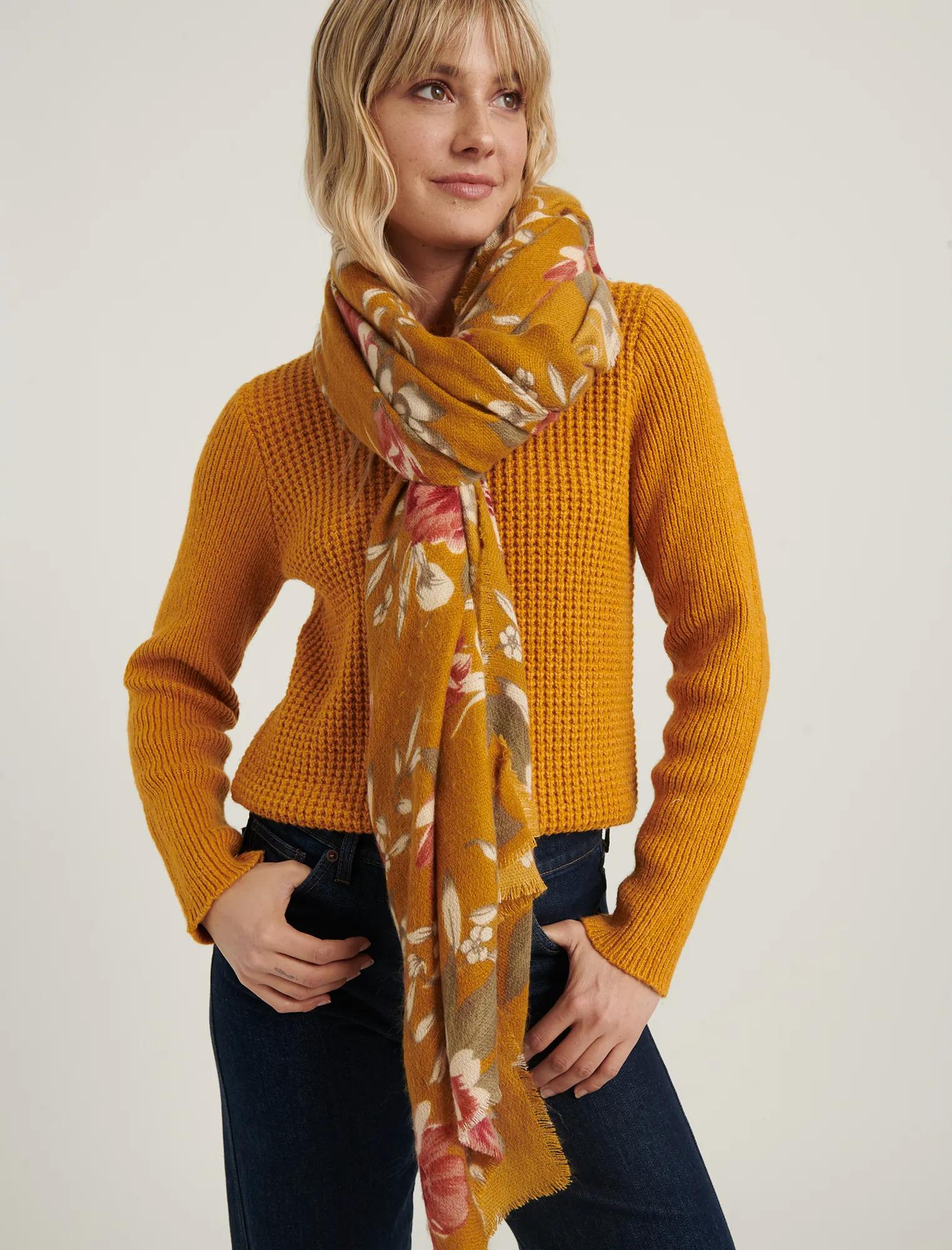 BRUSHED FLORAL SCARF, image 2