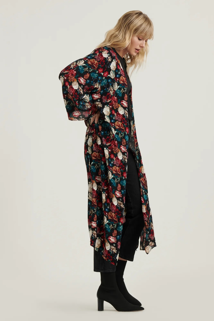 MULTI FLORAL DUSTER KIMONO, image 3