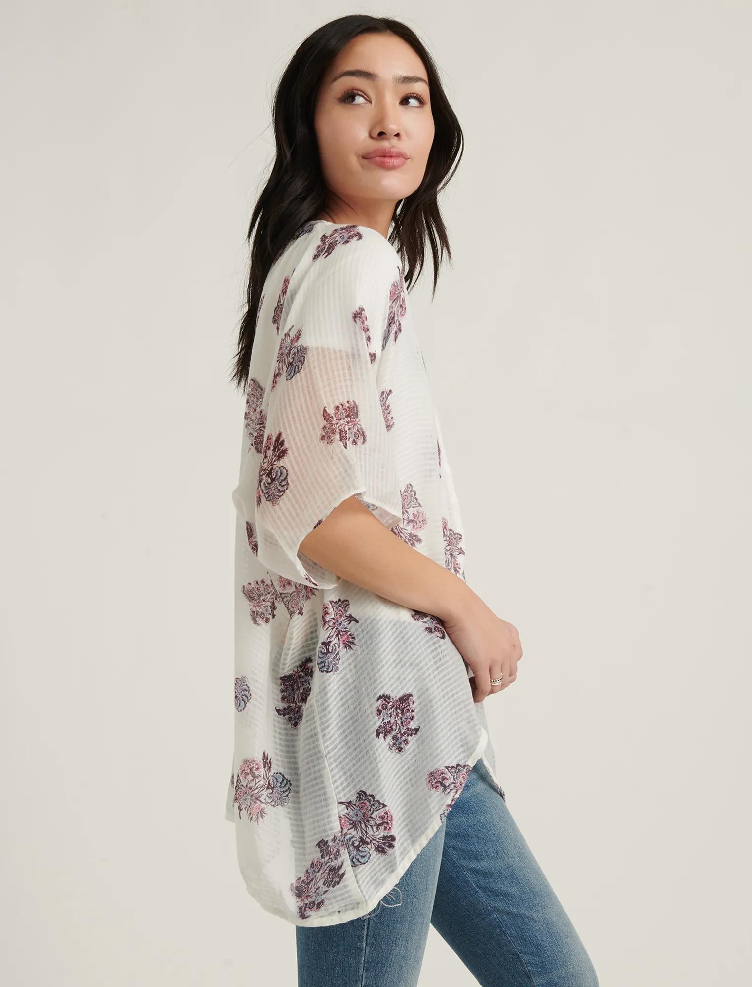 FLORAL TEXTURE KIMONO, image 2