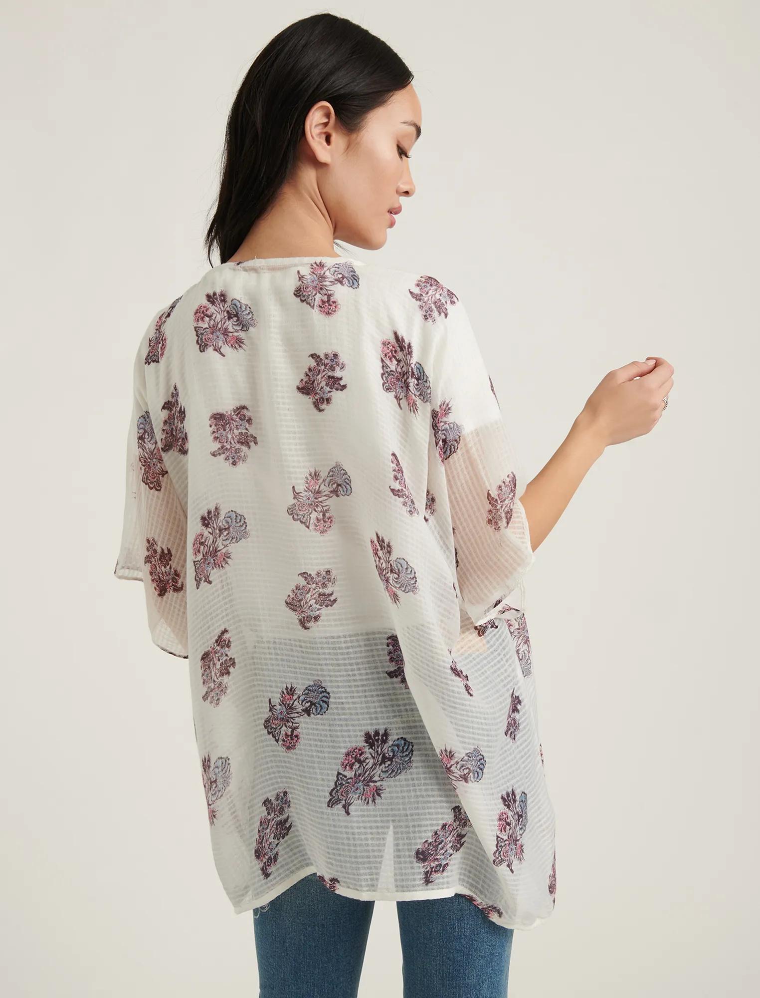 FLORAL TEXTURE KIMONO, image 3