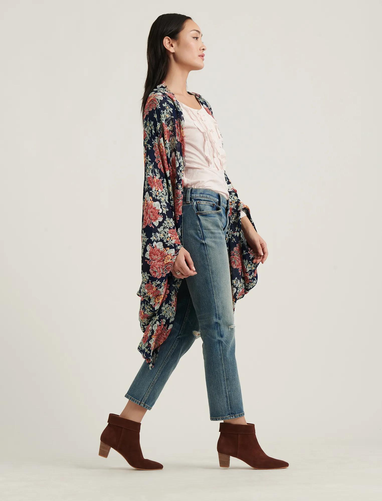FLORAL CAPE KIMONO, image 3