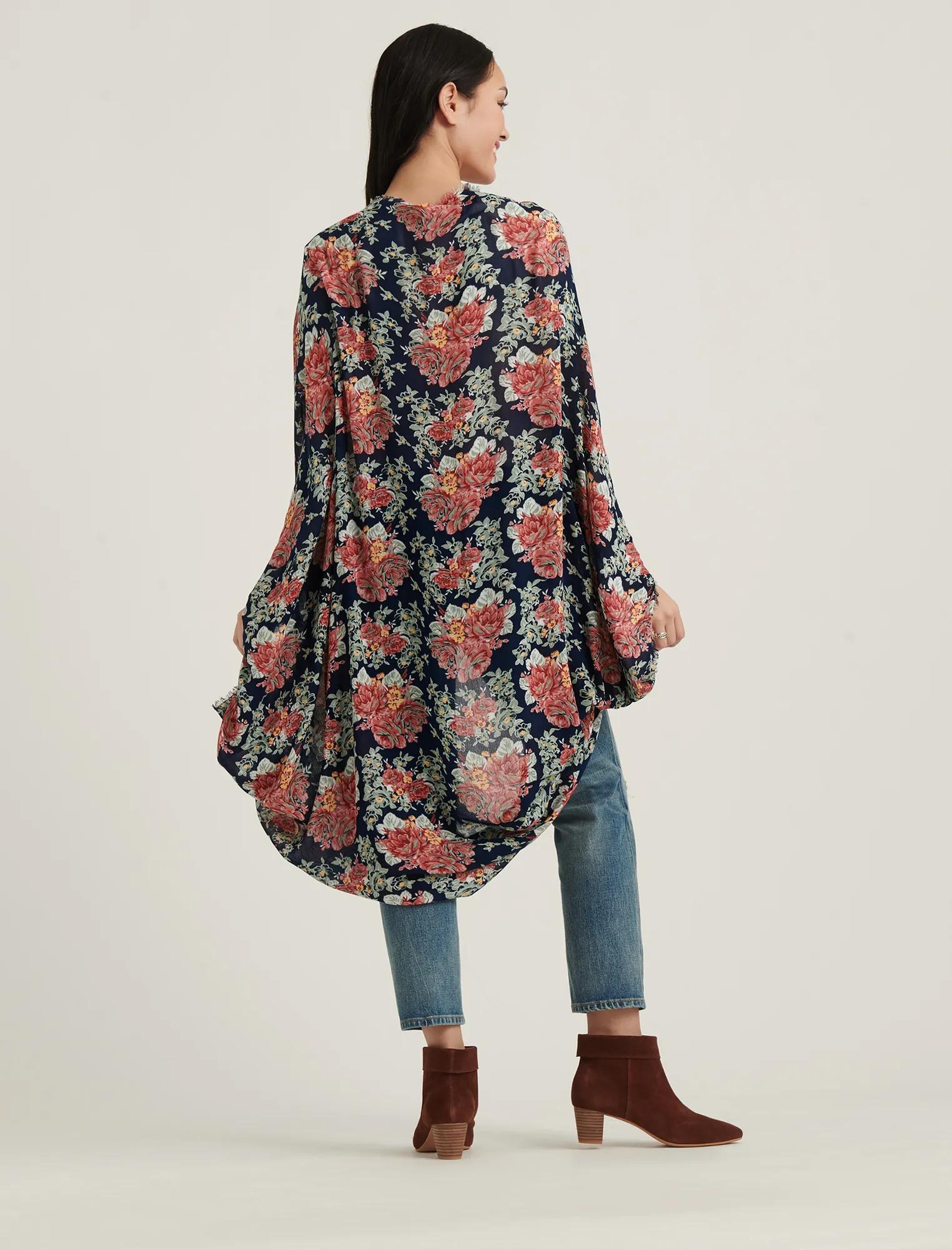 FLORAL CAPE KIMONO, image 4