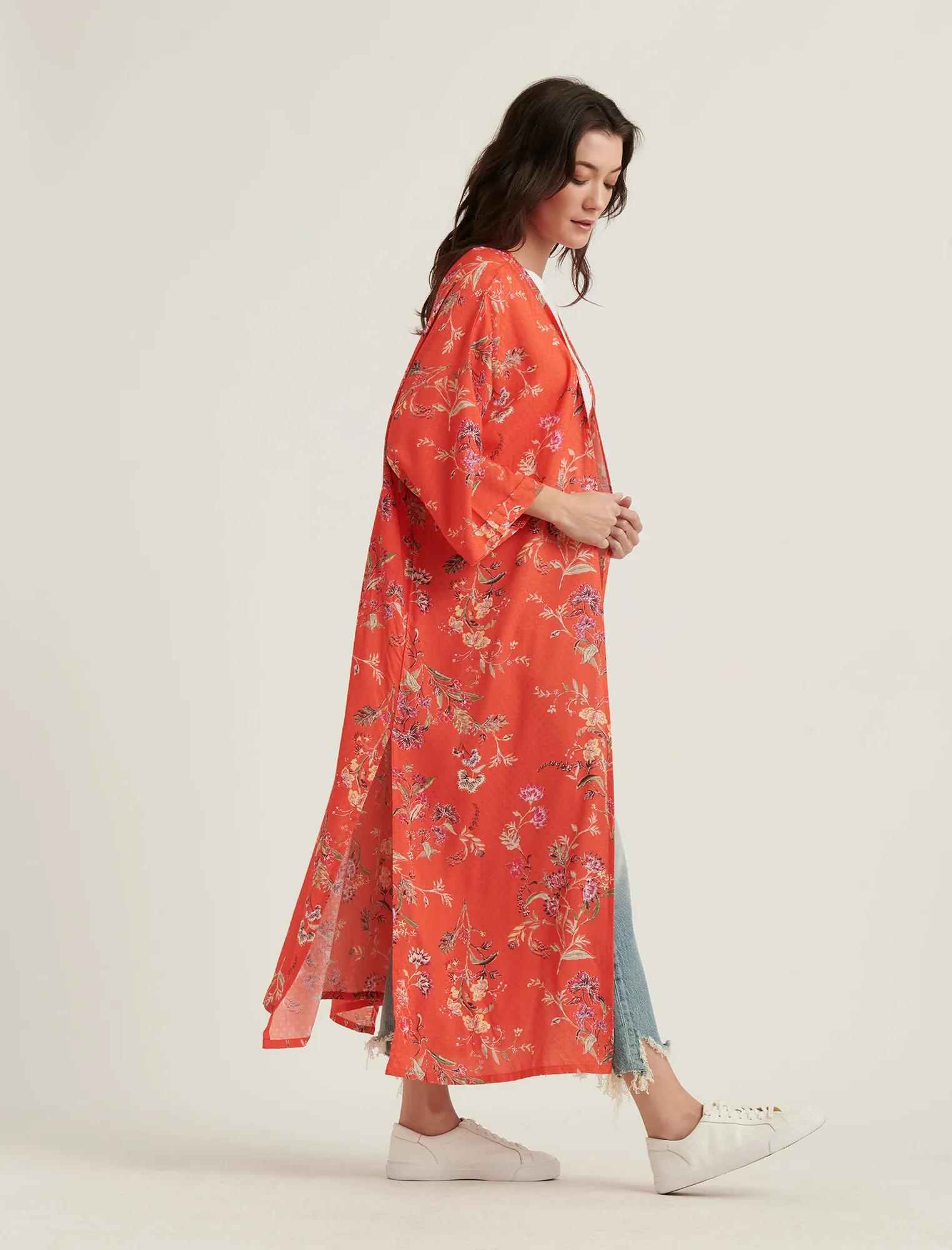FLORAL TEXTURE KIMONO, image 2