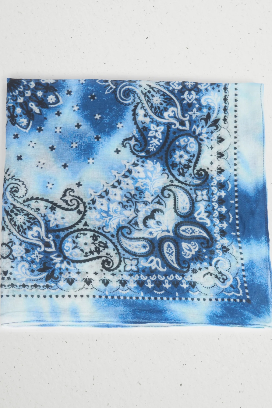 BLUE TIE DYE BANDANA, image 2