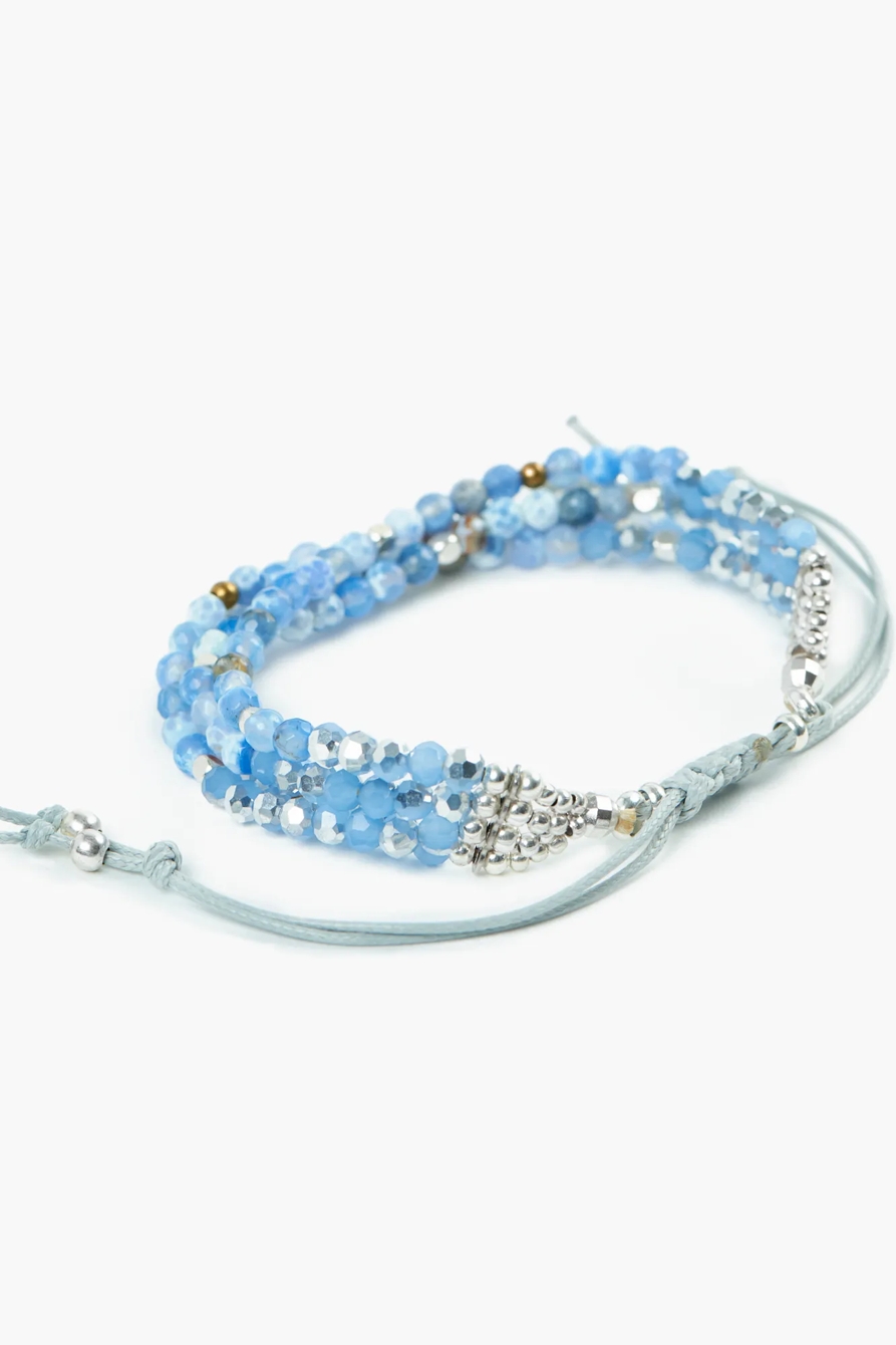 BLUE BEADED LAYER BRACELET, image 2