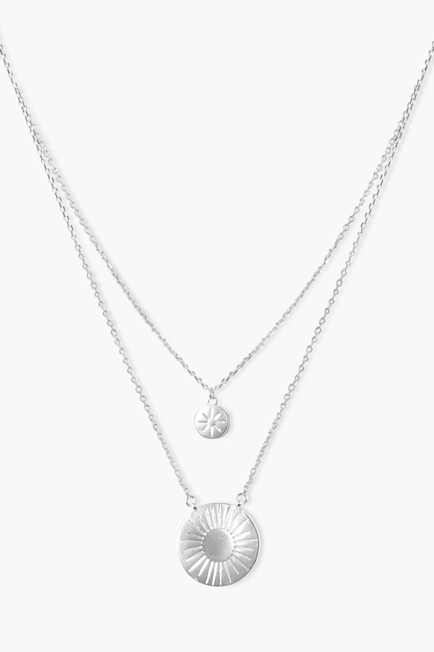 LAYERED CIRCLE PENDANT NECKLACE, image 1