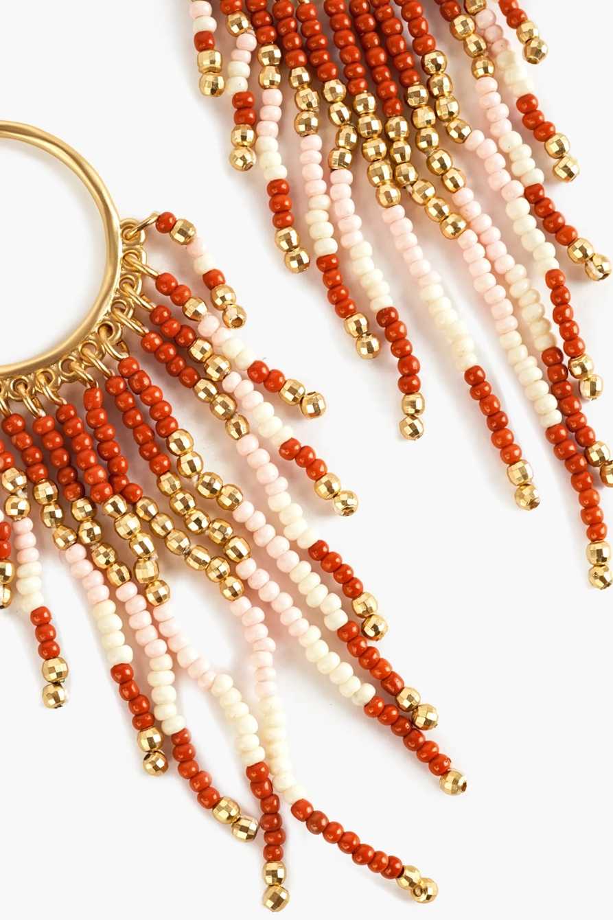 FRINGE BEADED EARRINGS, image 2
