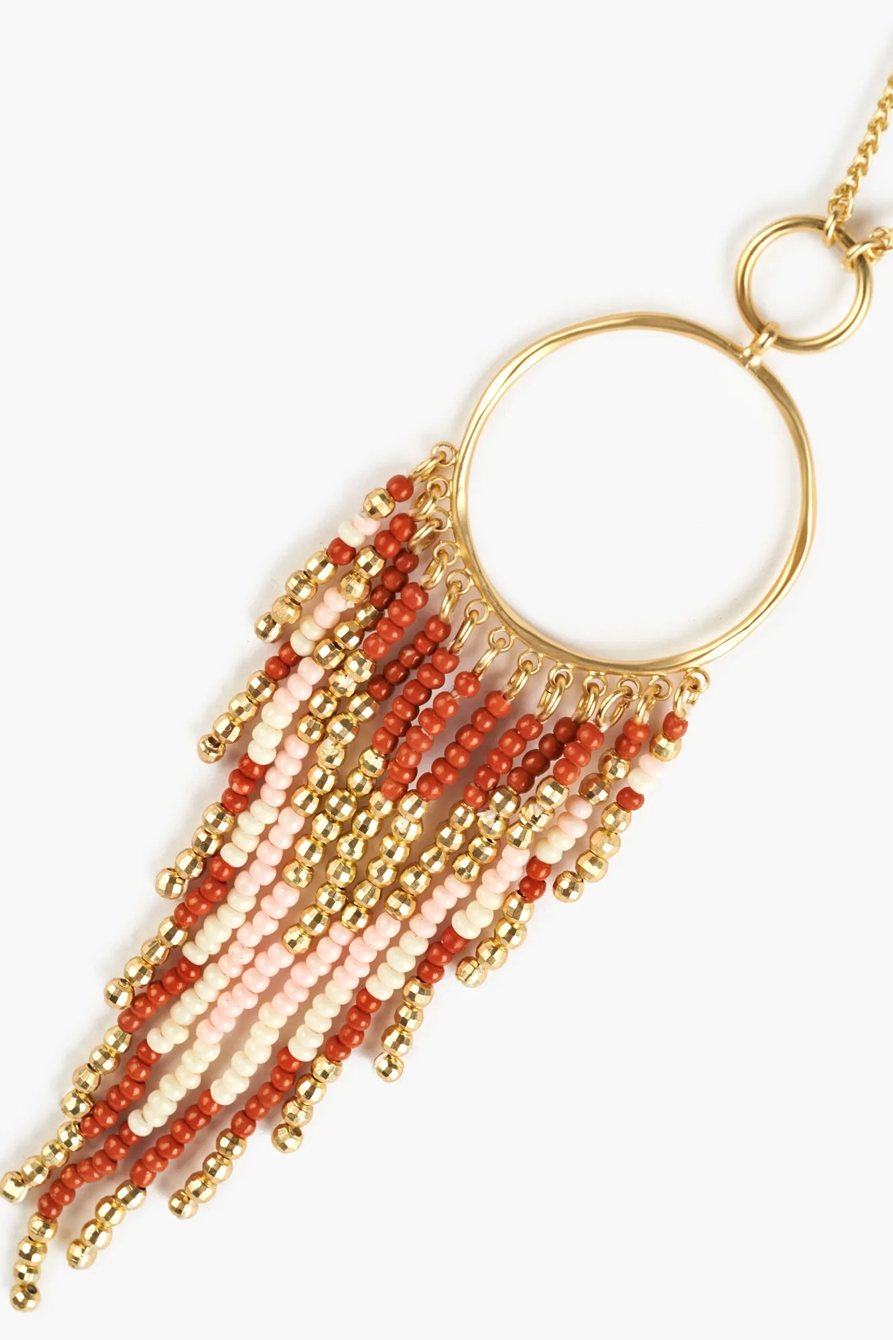 FRINGE BEADED PENDANT NECKLACE, image 2
