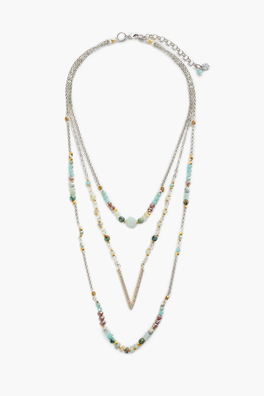 BEADED LAYER COLLAR NECKLACE, image 2