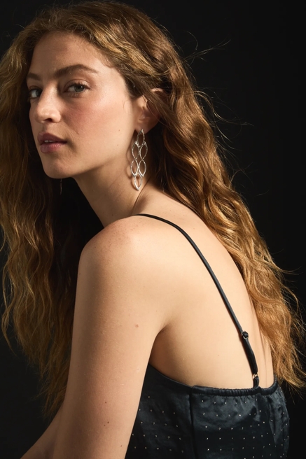 CIRCLE DROP STATEMENT EARRINGS, image 1