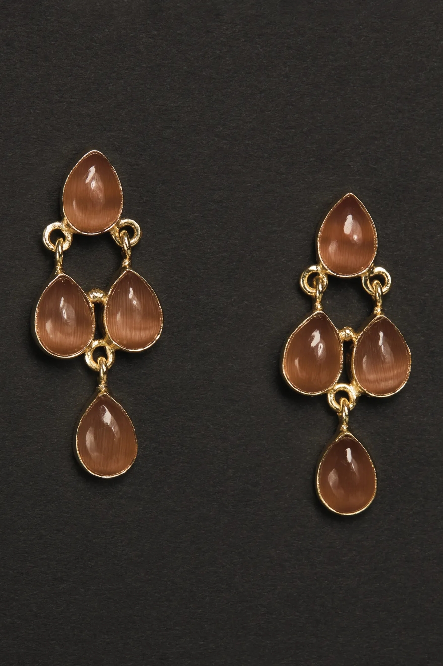 ROSE DIAMOND DROP EARRINGS, image 2