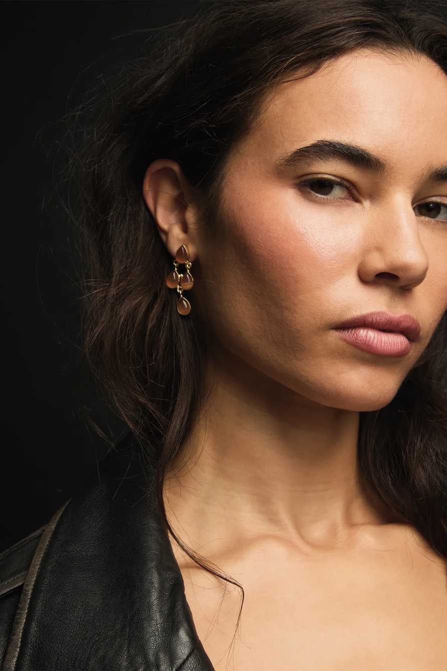 ROSE DIAMOND DROP EARRINGS, image 3