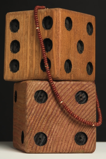 RUSTY BEADED NECKLACE, image 1