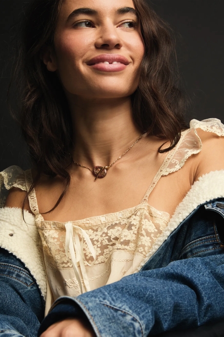 MARBLE STONE PENDANT NECKLACE, image 1