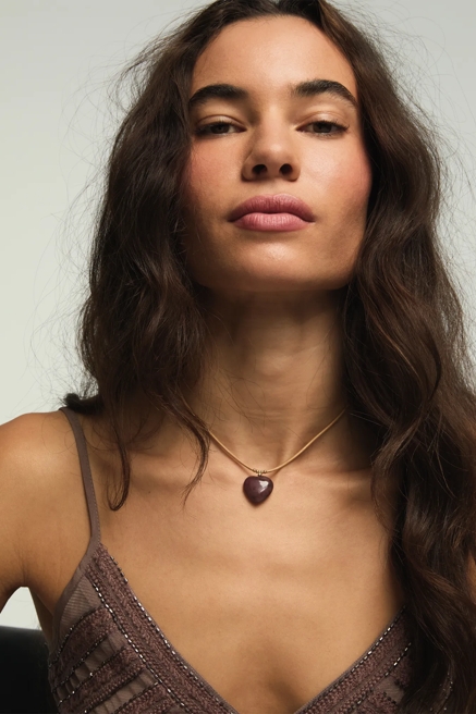 HEART PENDANT ROPE NECKLACE, image 1