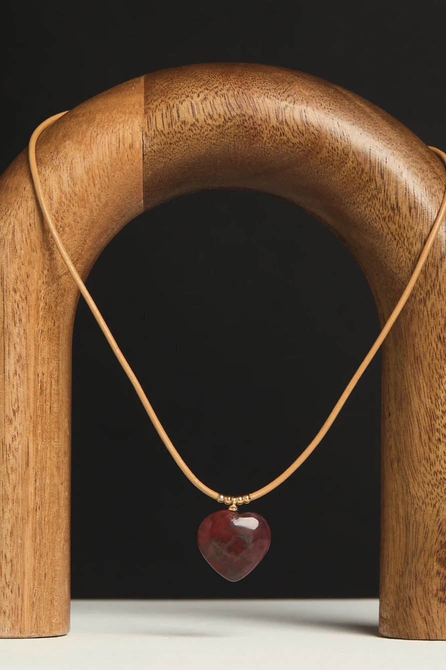 HEART PENDANT ROPE NECKLACE, image 2