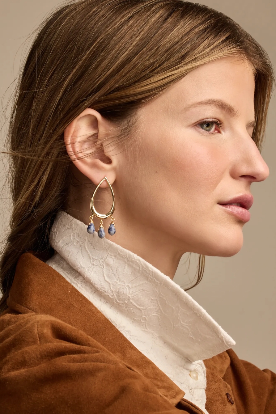 MULTI STONE DROP EARRINGS, image 2