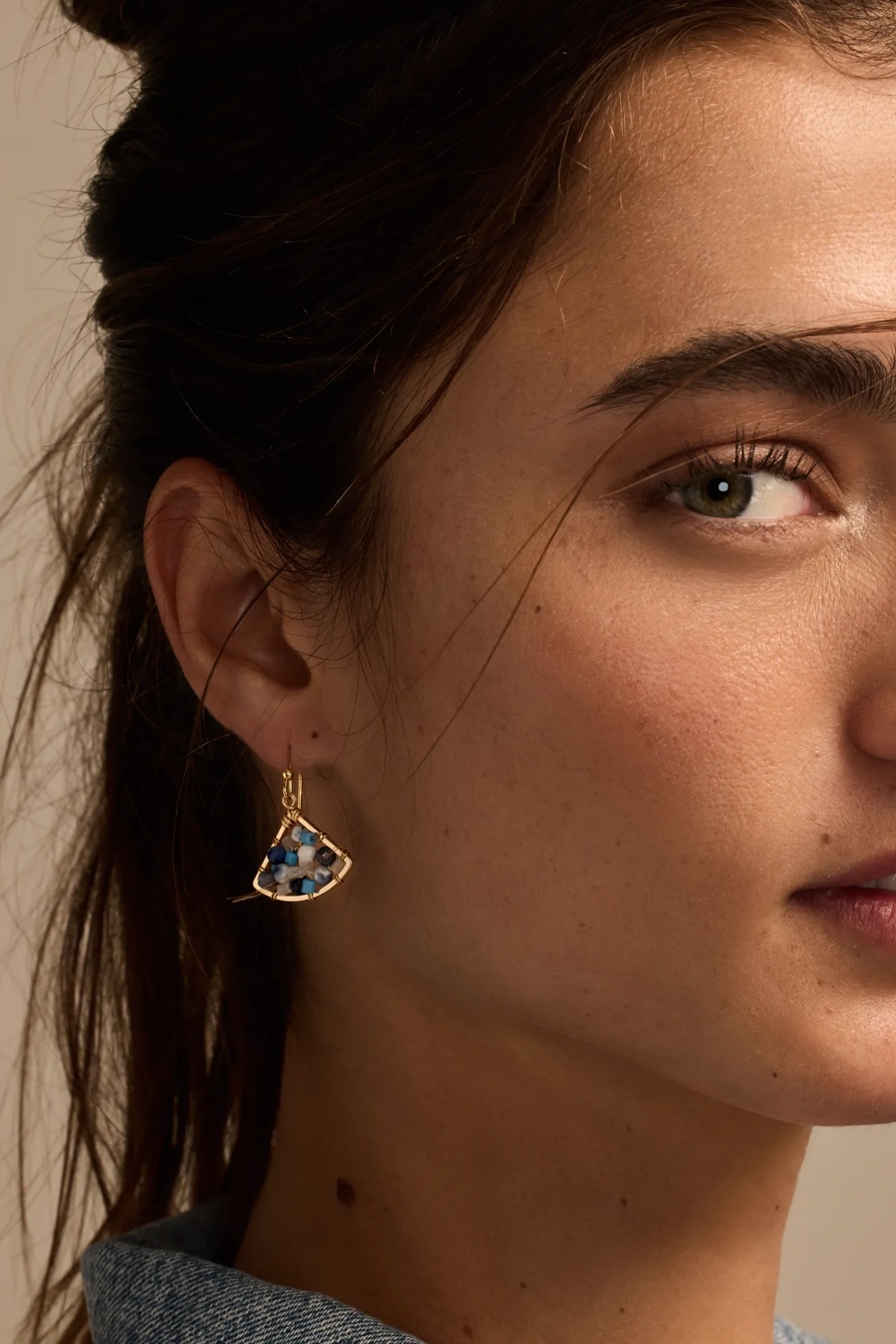 BLUE STONE EARRING SET, image 2