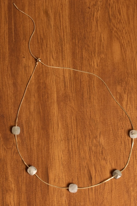 GREY STONE NECKLACE, image 1
