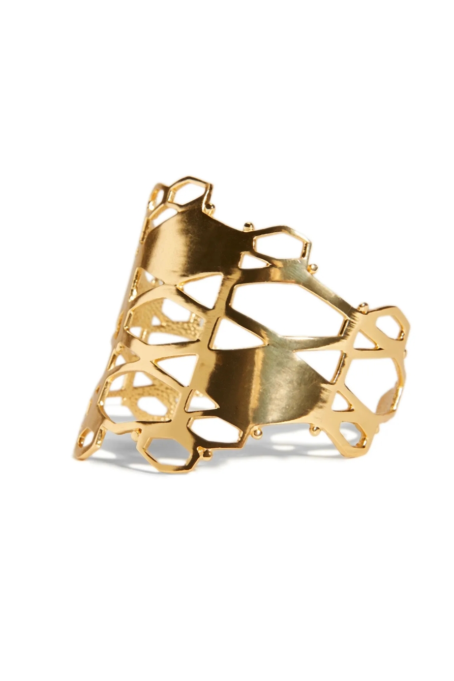 GOLD OPENWORK CUFF, image 2