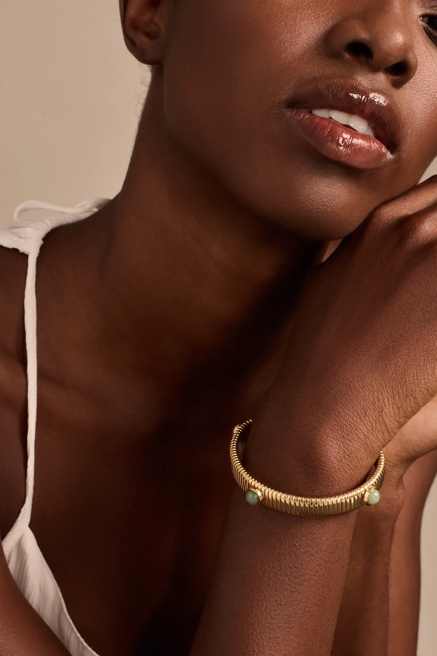 COILED STONE BANGLE, image 1