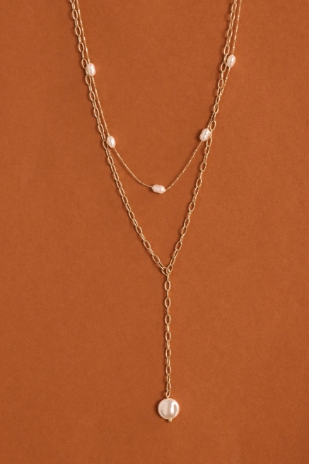 PEARL LAYERED NECKLACE, image 2