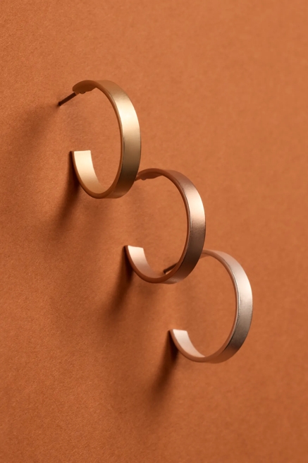 MATTE HOOP EARRING SET, image 1