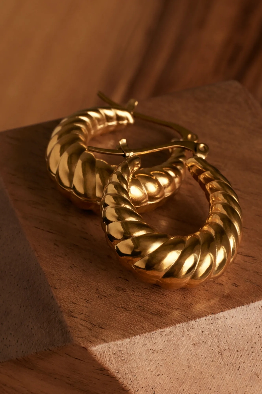 CHUNKY TWIST HOOP, image 2