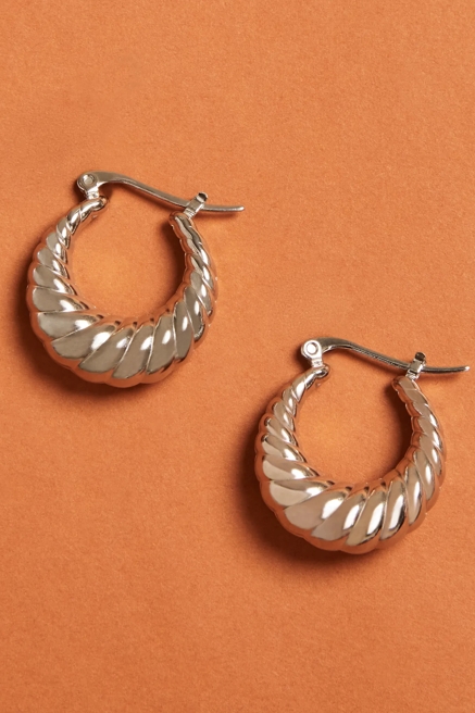 CHUNKY TWIST HOOPS, image 1