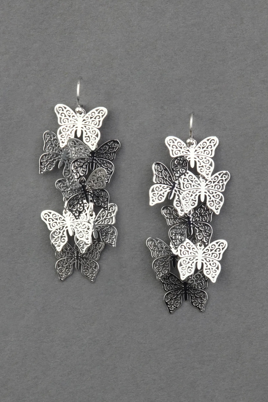 BUTTERFLY STATEMENT DROP EARRING, image 1