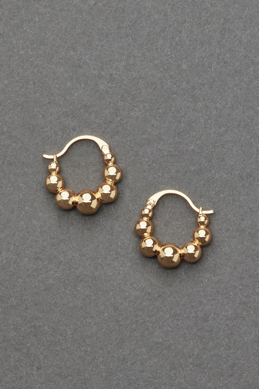 BALL BEADED HOOP EARRING, image 1
