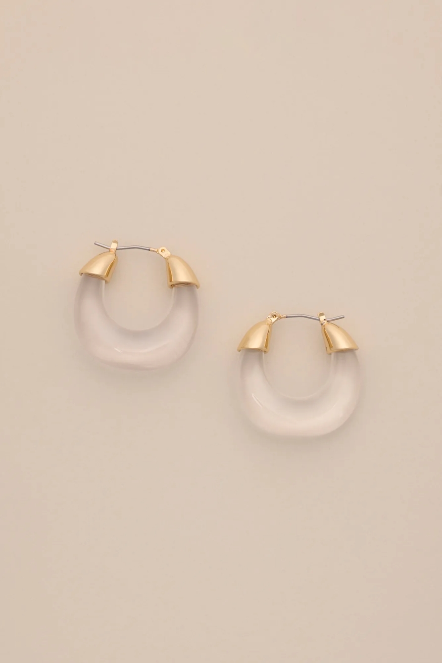 RESIN HOOP EARRINGS, image 1
