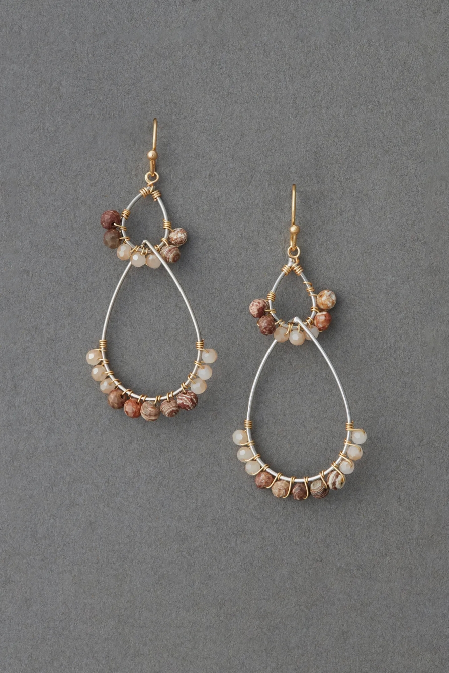 Beaded Movement Drop Earring, image 1