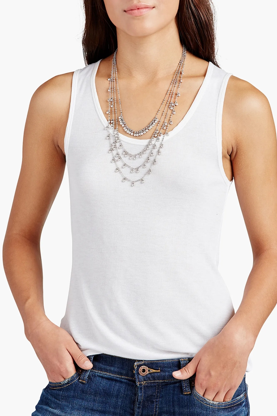 SILVER MULTI LAYER NECKLACE, image 2