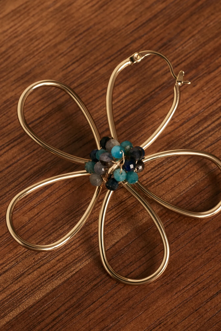 WIRE DAISY EARRING, image 2