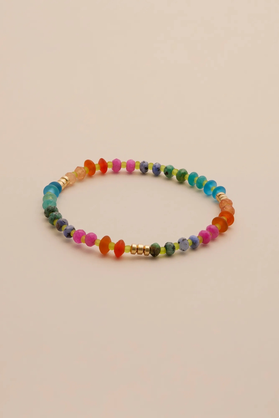 COLORFUL BEADED STRETCH BRACELET, image 1