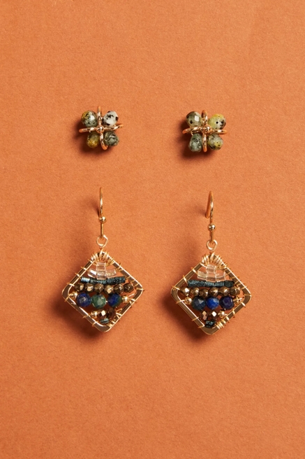 TURQ MIX EARRING SET, image 1