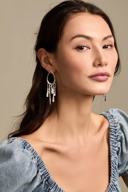 FRINGE DROP EARRINGS, image 1